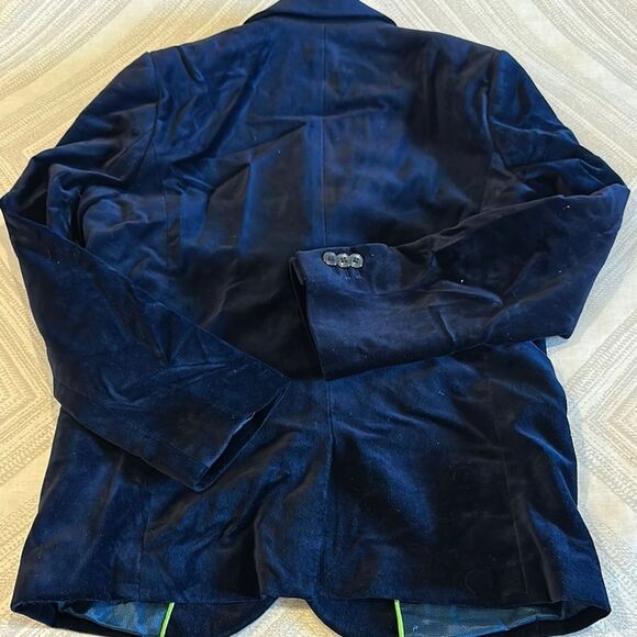 Jacadi Boys Navy Velvet Blazer – Size 10A, Perfect for Special Occasions - Picture 6 of 6